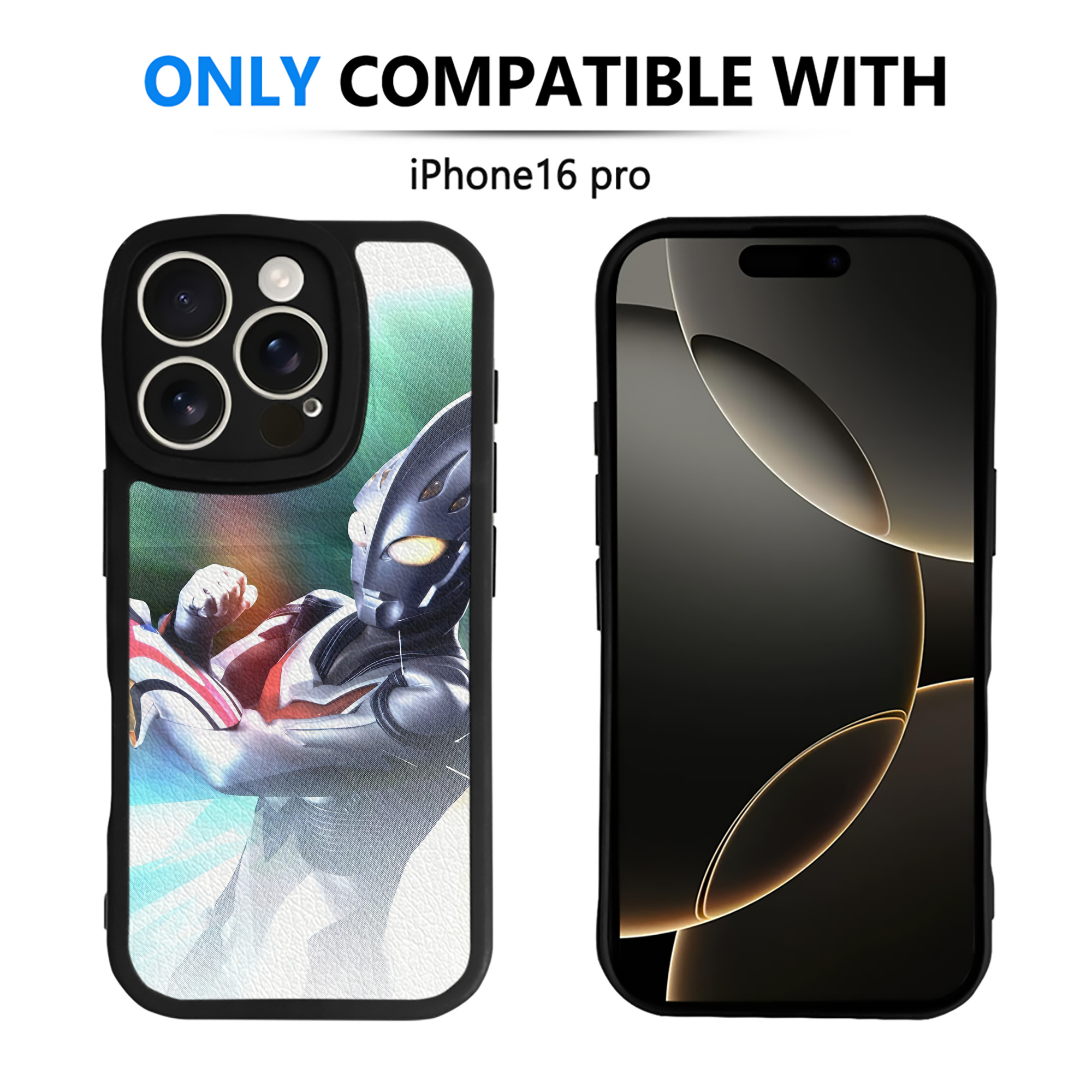 （画像用） ウルトラマン Ultraman 【iPhone 16シリーズ対応】シリコンスマホケース（レザー調） 材質：シリコン